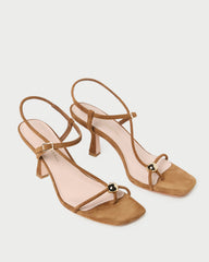 Triana Cacao Suede Mid-Heel Sandal | Women Loeffler Randall