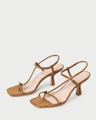 Triana Cacao Suede Mid-Heel Sandal | Women Loeffler Randall