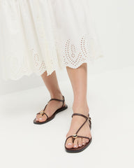 Lara Espresso Leather Sandal | Women Loeffler Randall
