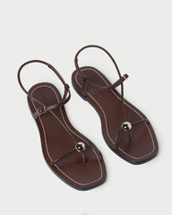 Lara Espresso Leather Sandal | Women Loeffler Randall