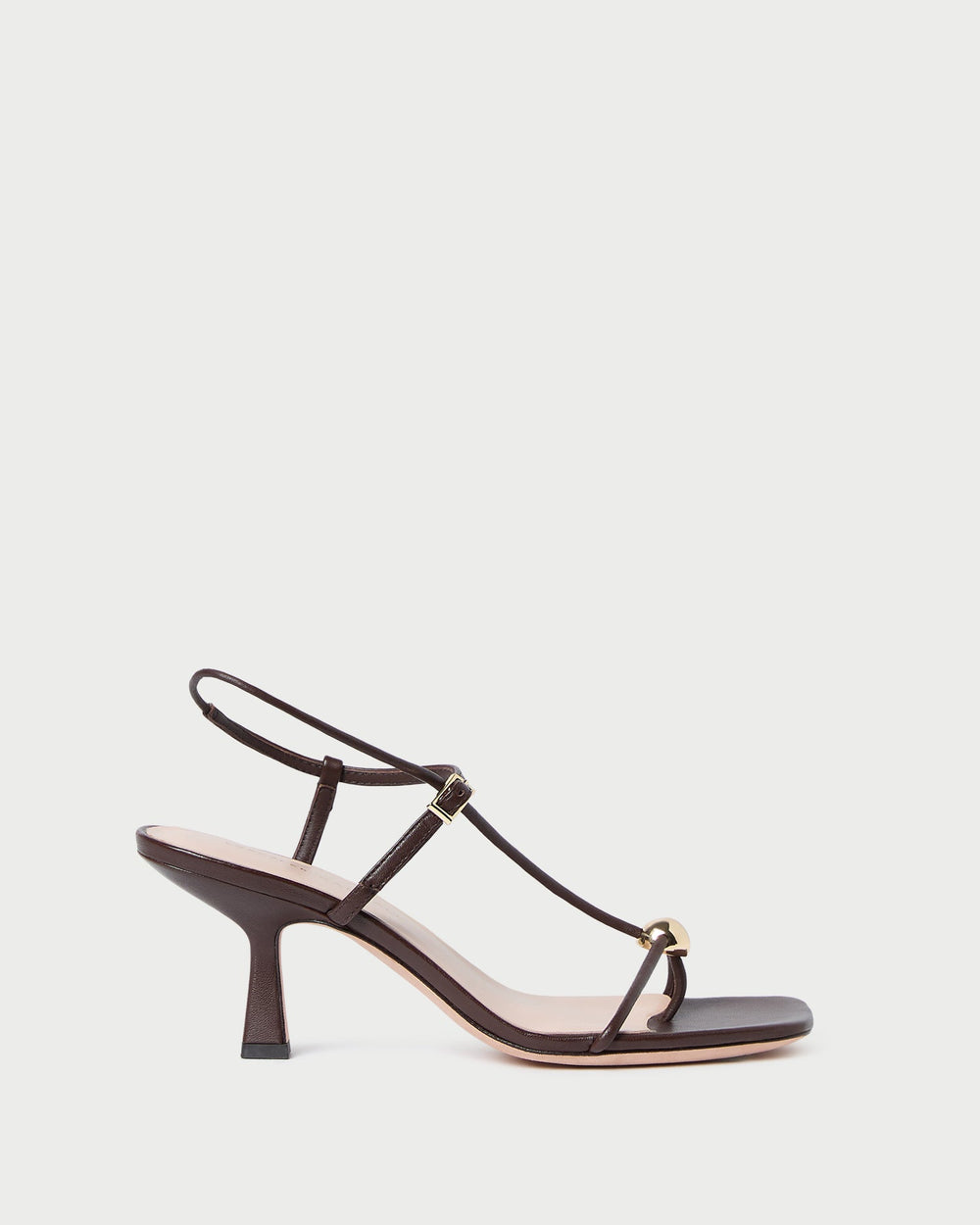Triana Espresso Leather Mid-Heel Sandal | Women Loeffler Randall