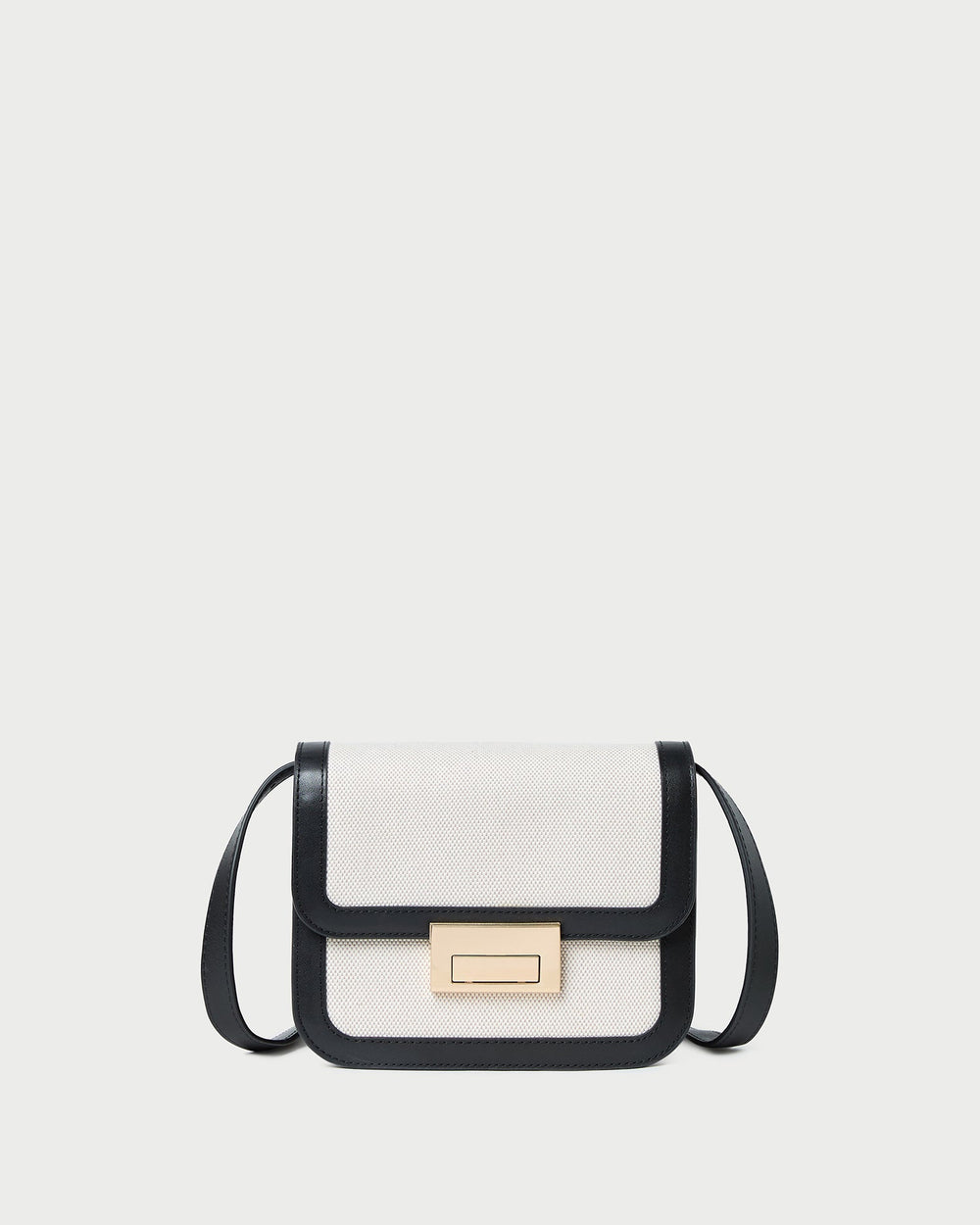Desi Black/Natural Canvas Crossbody | Loeffler Randall Women