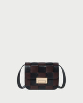 Desi Black/Espresso Woven Leather Crossbody | Women Loeffler Randall
