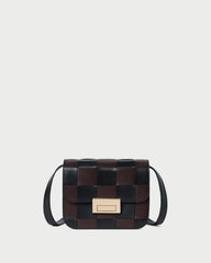 Desi Black/Espresso Woven Leather Crossbody | Women Loeffler Randall