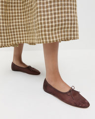 Landon Chocolate Mesh Ballet Flat | Women Loeffler Randall