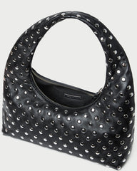 Mercer Black/Silver Leather Shoulder Bag | Loeffler Randall Women