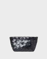 Loeffler Randall Women | Melina Black Woven Leather Clutch