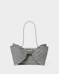 Valerie Black/White Gingham Bow Bag | Women Loeffler Randall