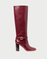 Loeffler Randall Women | Goldy Wine/Gold Leather Tall Boot