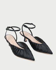 Rio Black Satin Kitten Heel | Women Loeffler Randall