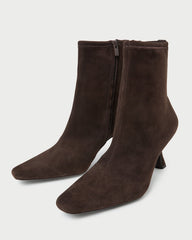 Loeffler Randall Women | Thandy Brown Suede Curved Heel Bootie
