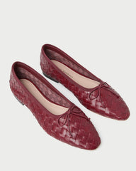 Loeffler Randall Women | Landry Wine Woven Ballet Flat