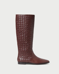 Tilly Espresso Woven Leather Boot | Loeffler Randall Women