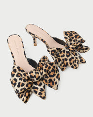 Loeffler Randall Women | Margot Leopard Jersey Bow Mule