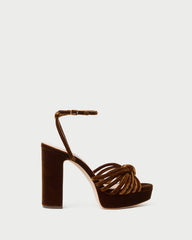 Loeffler Randall Women | Rivka Brown Velvet Platform Sandal
