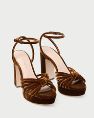 Loeffler Randall Women | Rivka Brown Velvet Platform Sandal