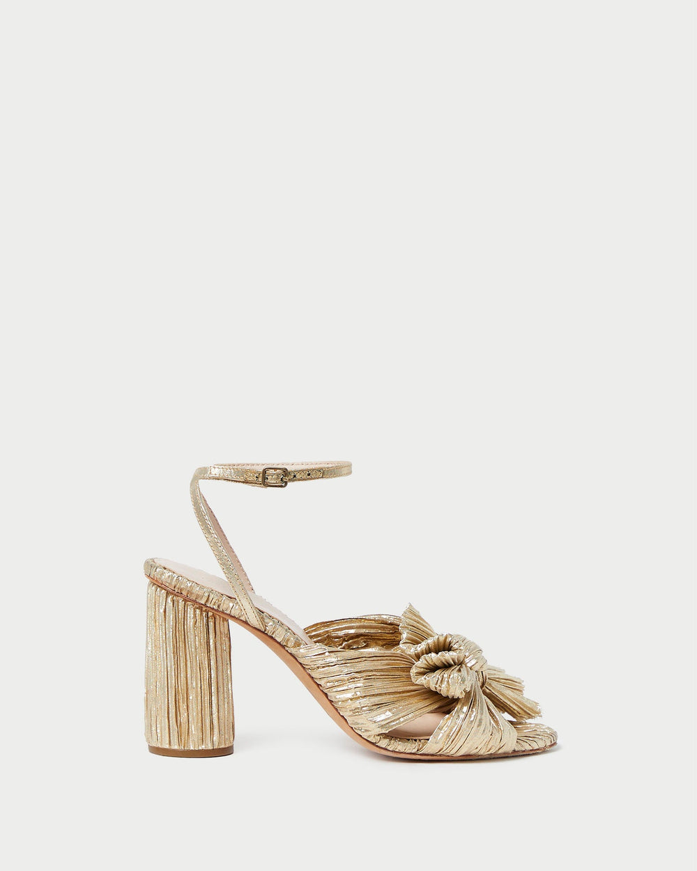 Camellia Gold Pleated Bow Heel | Women Loeffler Randall