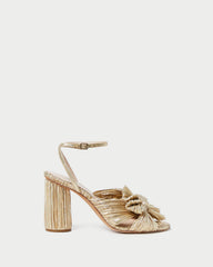 Camellia Gold Pleated Bow Heel | Women Loeffler Randall