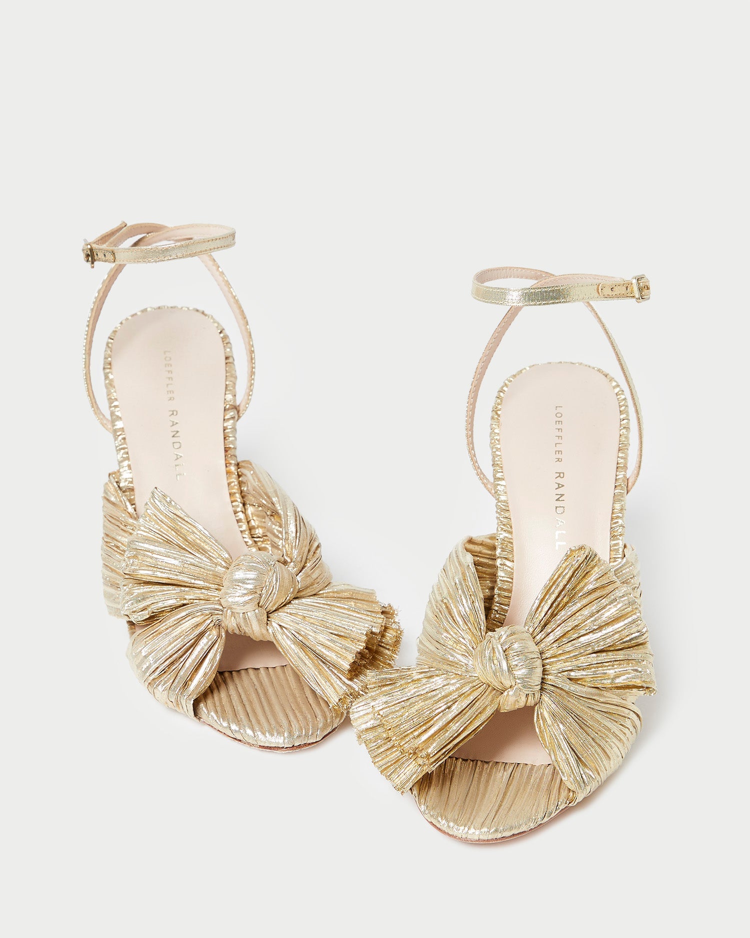 Camellia Gold Pleated Bow Heel | Women Loeffler Randall
