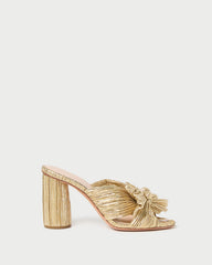 Penny Gold Pleated Bow Heel | Loeffler Randall Women