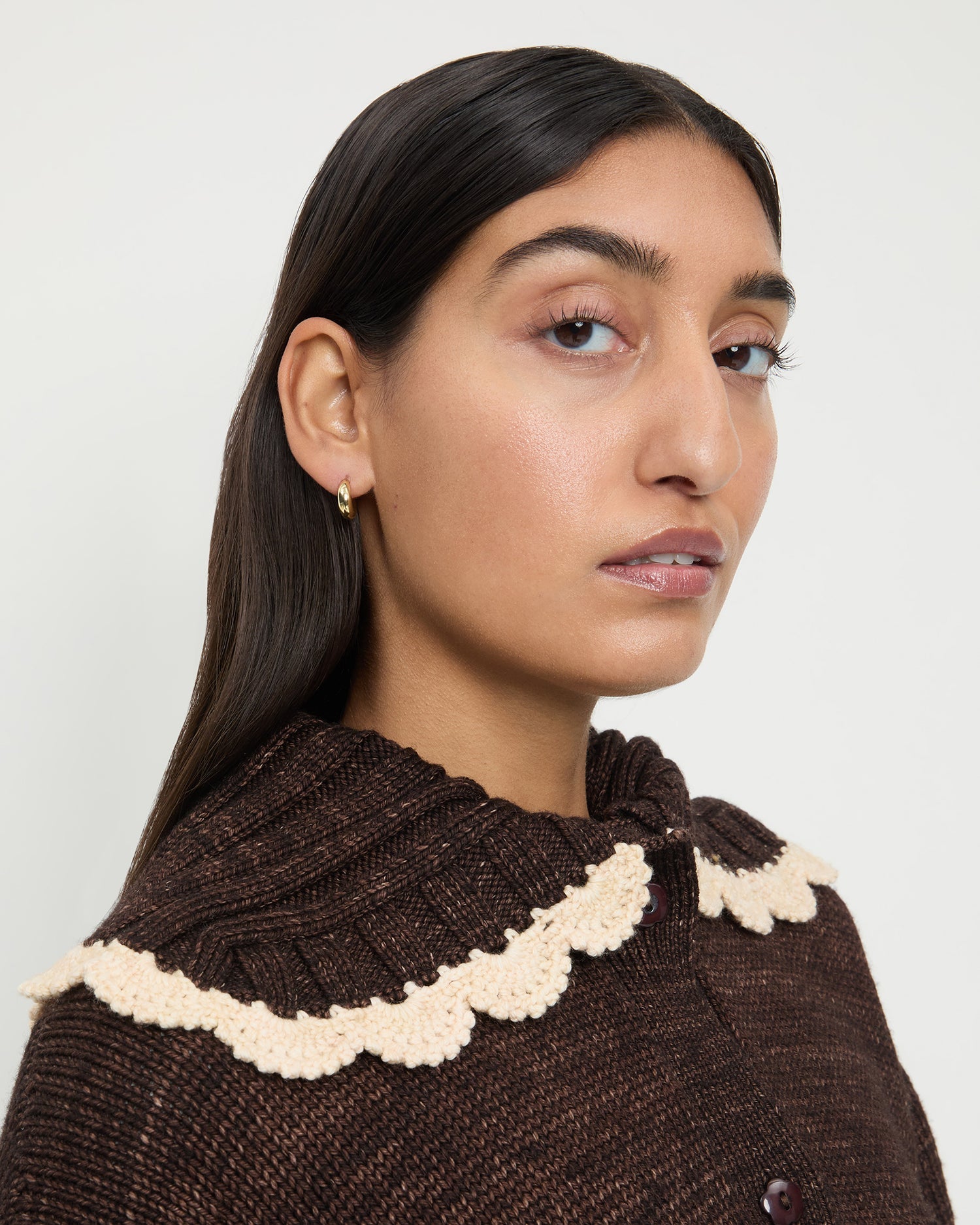 Adeline Gold Mini Dome Hoop Earring | Women Loeffler Randall