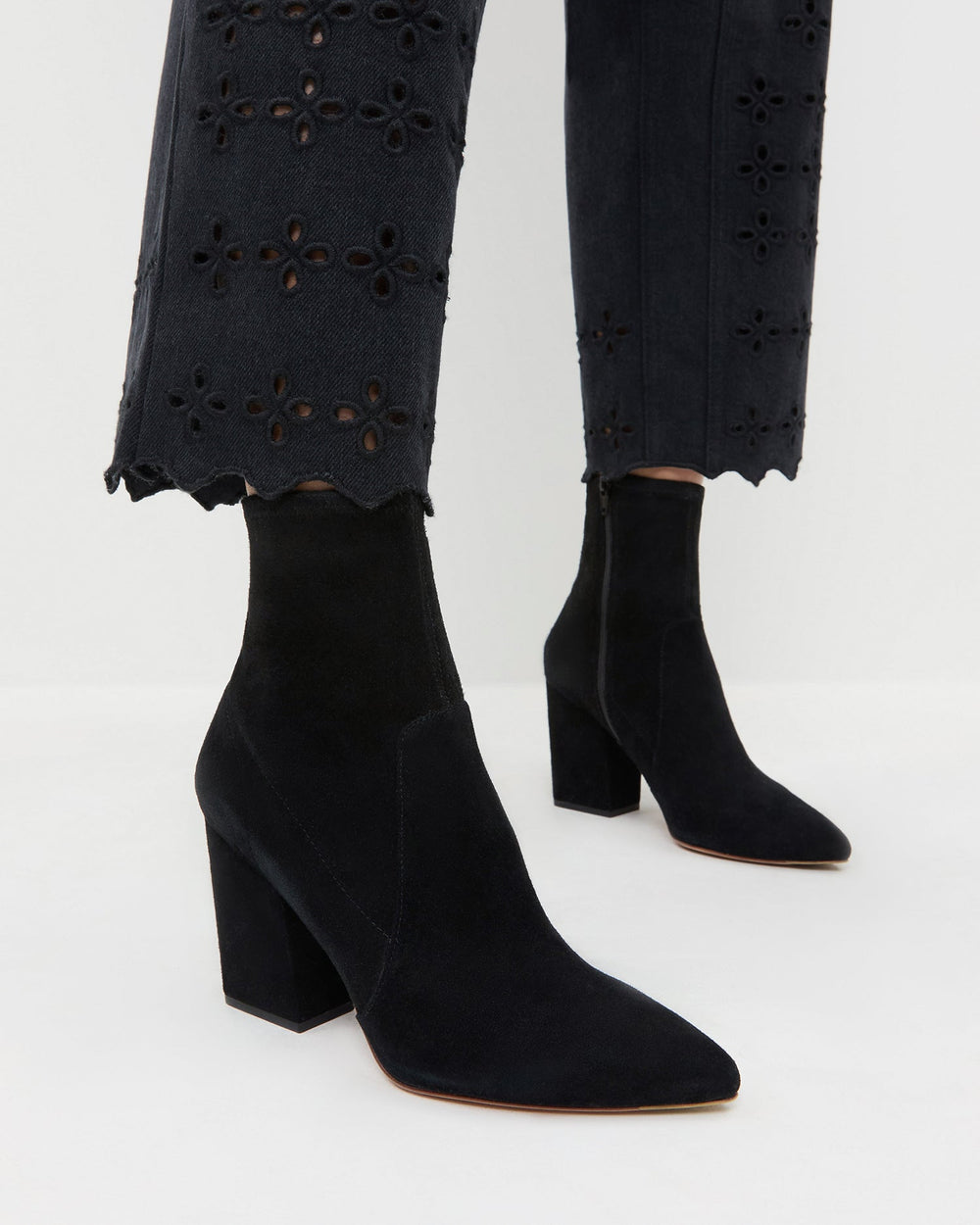 Isla Black Suede Ankle Bootie | Women Loeffler Randall