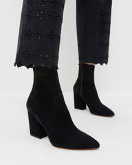 Isla Black Suede Ankle Bootie | Women Loeffler Randall