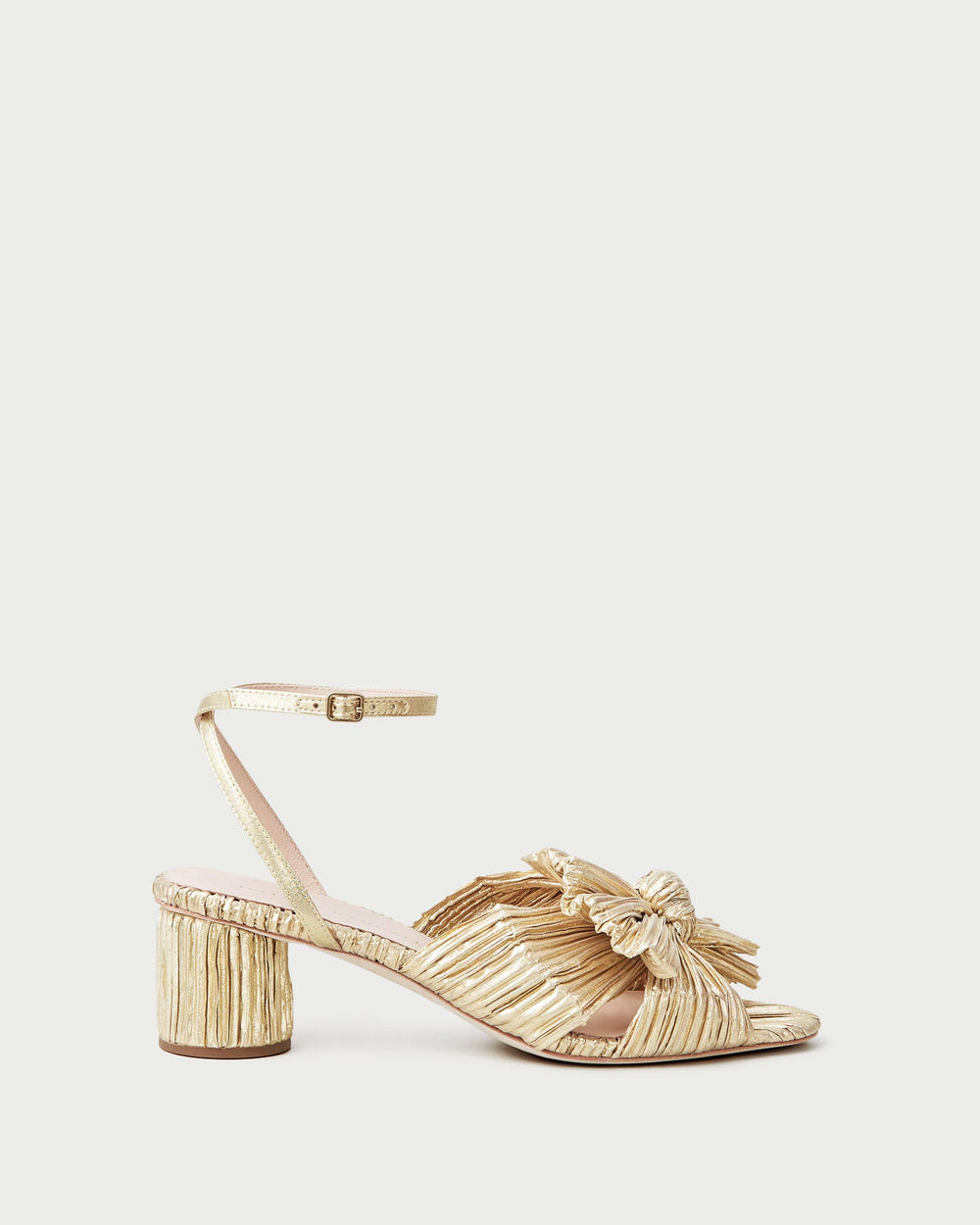 Dahlia Gold Pleated Bow Heel | Women Loeffler Randall