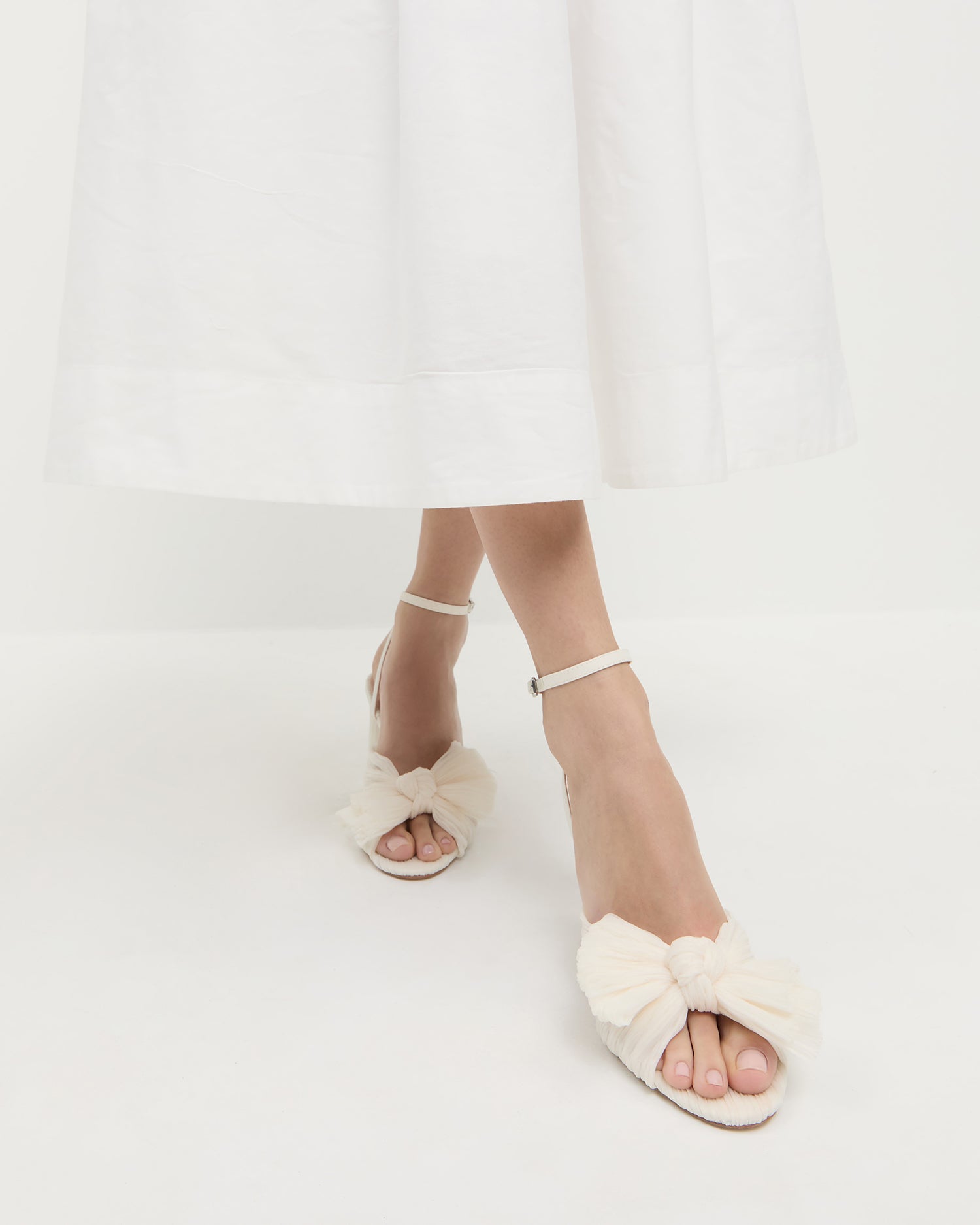 Loeffler Randall Women | Camellia Pearl Pleated Bow Heel