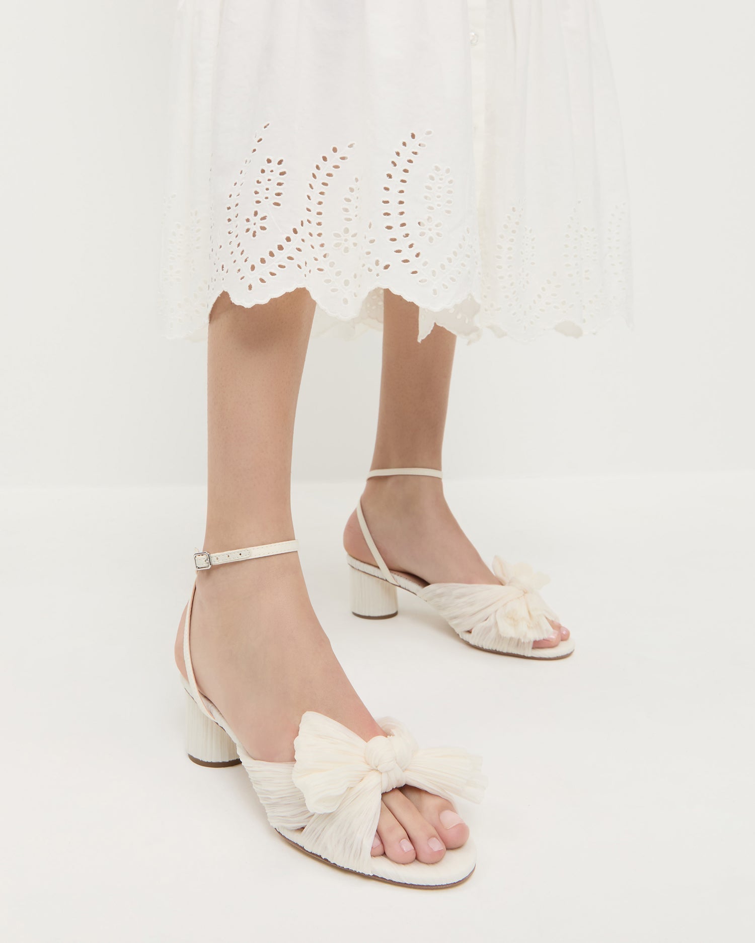 Dahlia Pearl Pleated Bow Heel | Loeffler Randall Women