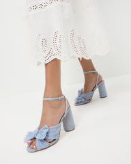 Loeffler Randall Women | Camellia Blue Pleated Bow Heel