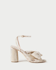 Camellia Platinum Pleated Bow Heel | Loeffler Randall Women