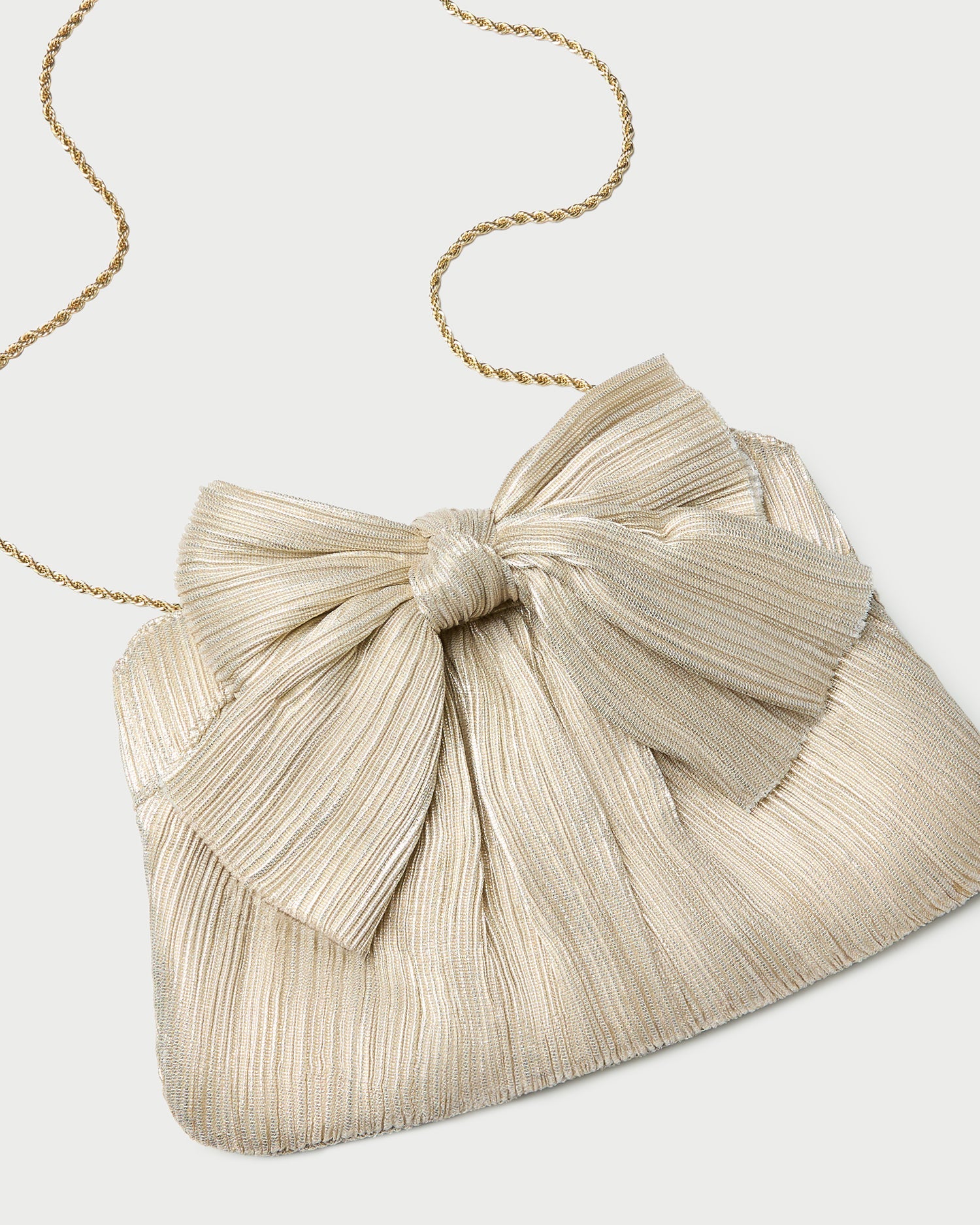 Rayne Platinum Bow Clutch | Women Loeffler Randall