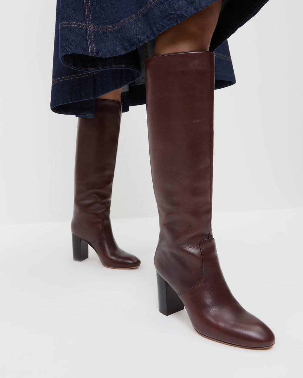 Loeffler Randall Women | Goldy Espresso Leather Tall Boot