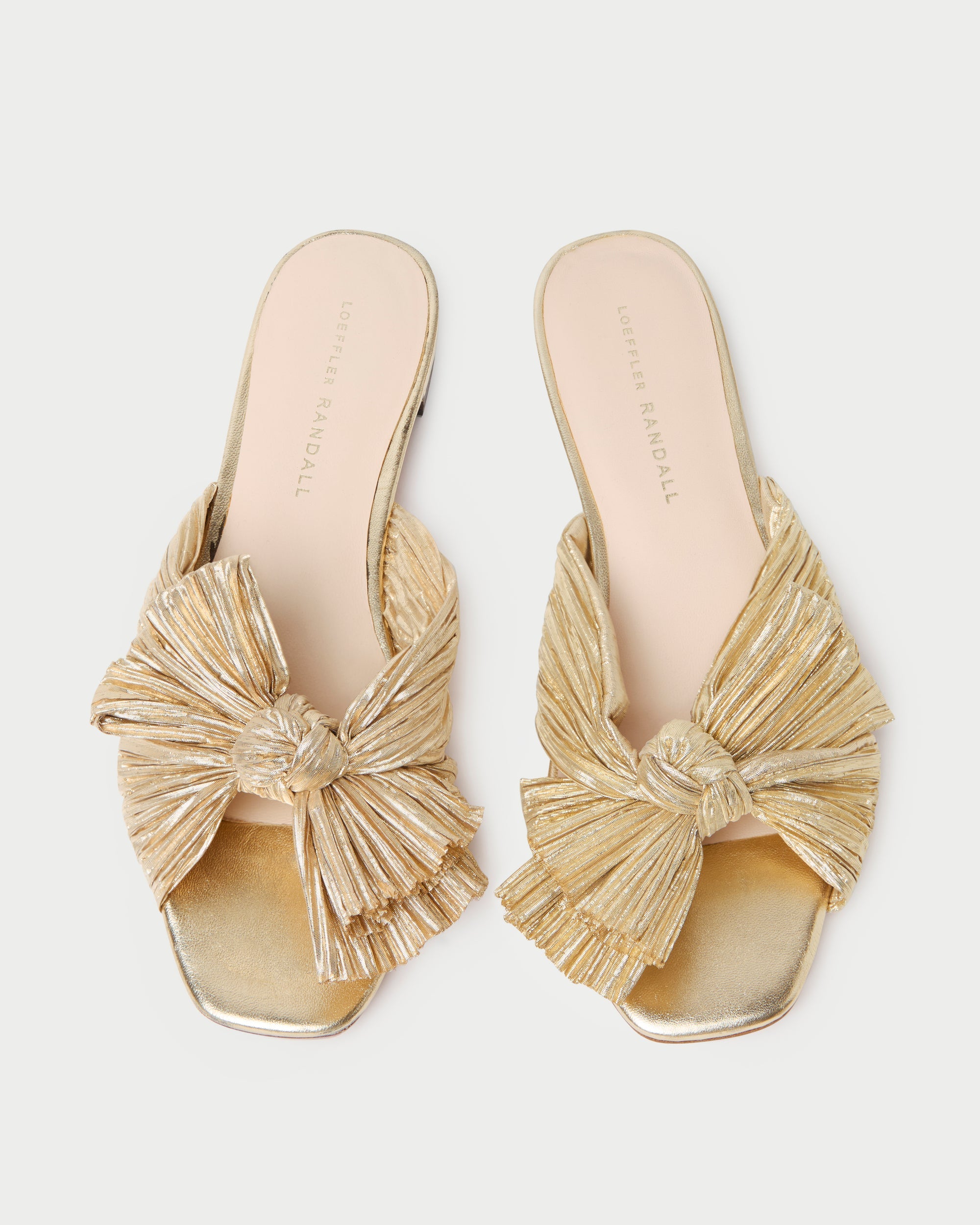 Loeffler Randall Women | Daphne Gold Bow Slide Sandal