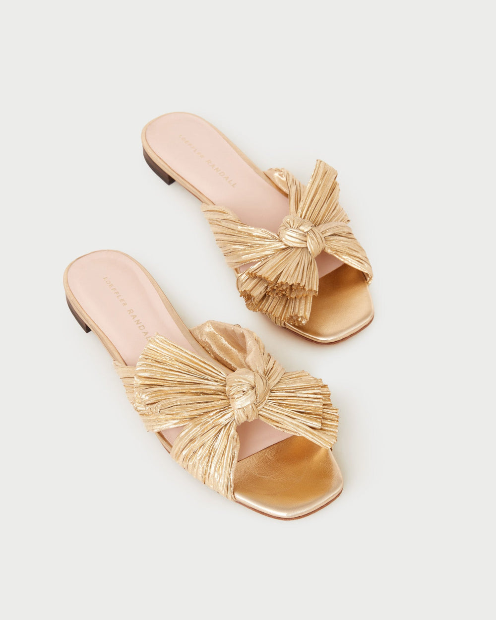 Loeffler Randall Women | Daphne Gold Bow Slide Sandal