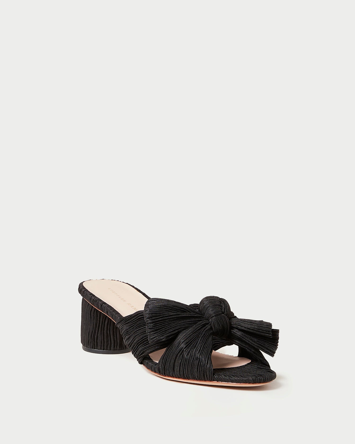 Emilia Black Pleated Bow Heel | Loeffler Randall Women