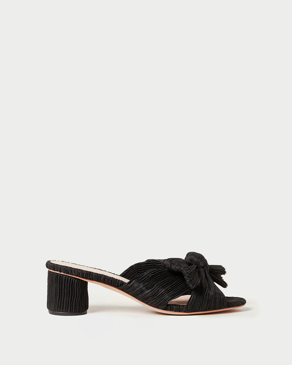 Emilia Black Pleated Bow Heel | Loeffler Randall Women