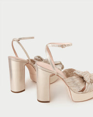Natalia Platinum Platform Bow Heel | Women Loeffler Randall