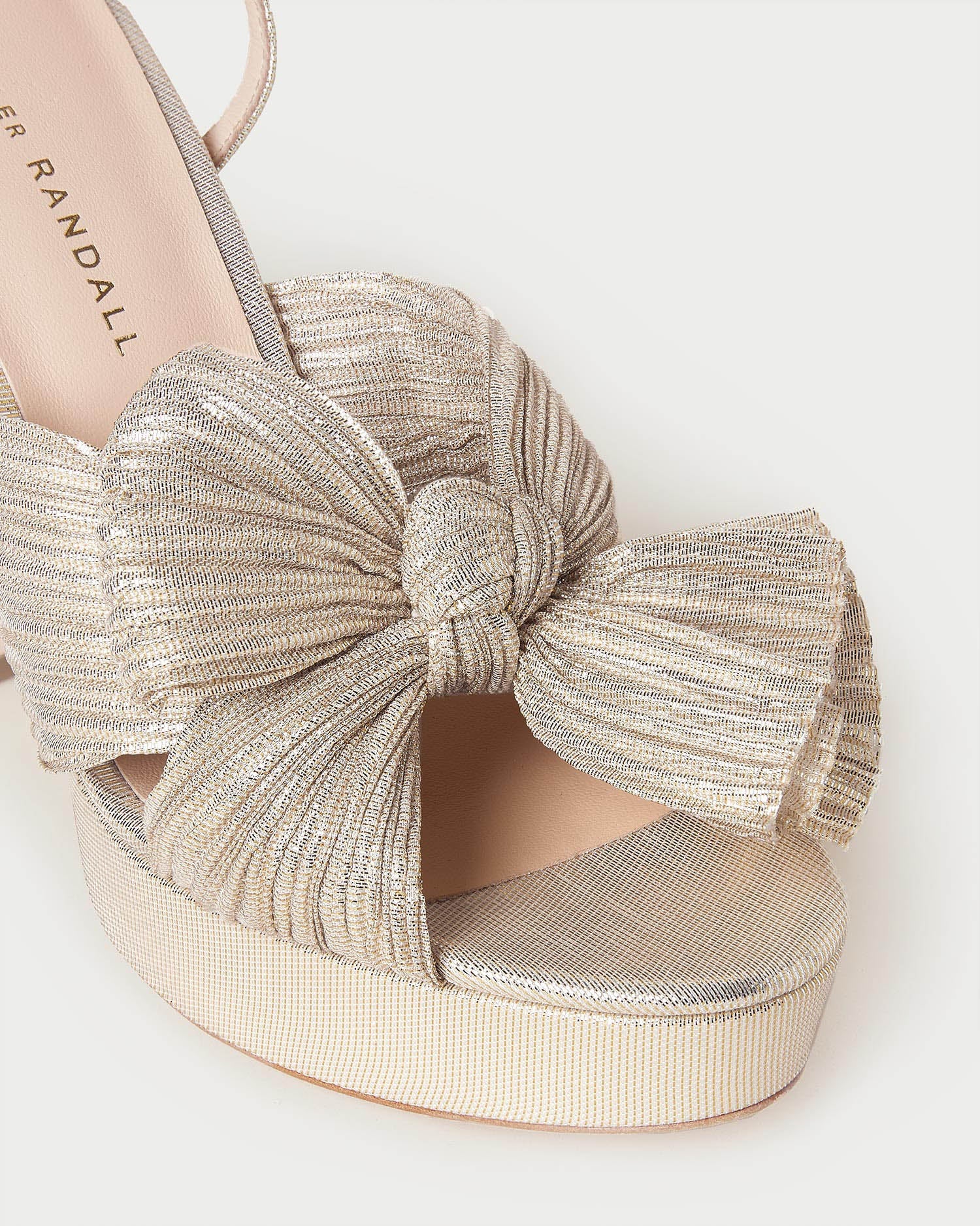 Natalia Platinum Platform Bow Heel | Women Loeffler Randall