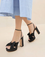 Loeffler Randall Women | Natalia Black Platform Bow Heel