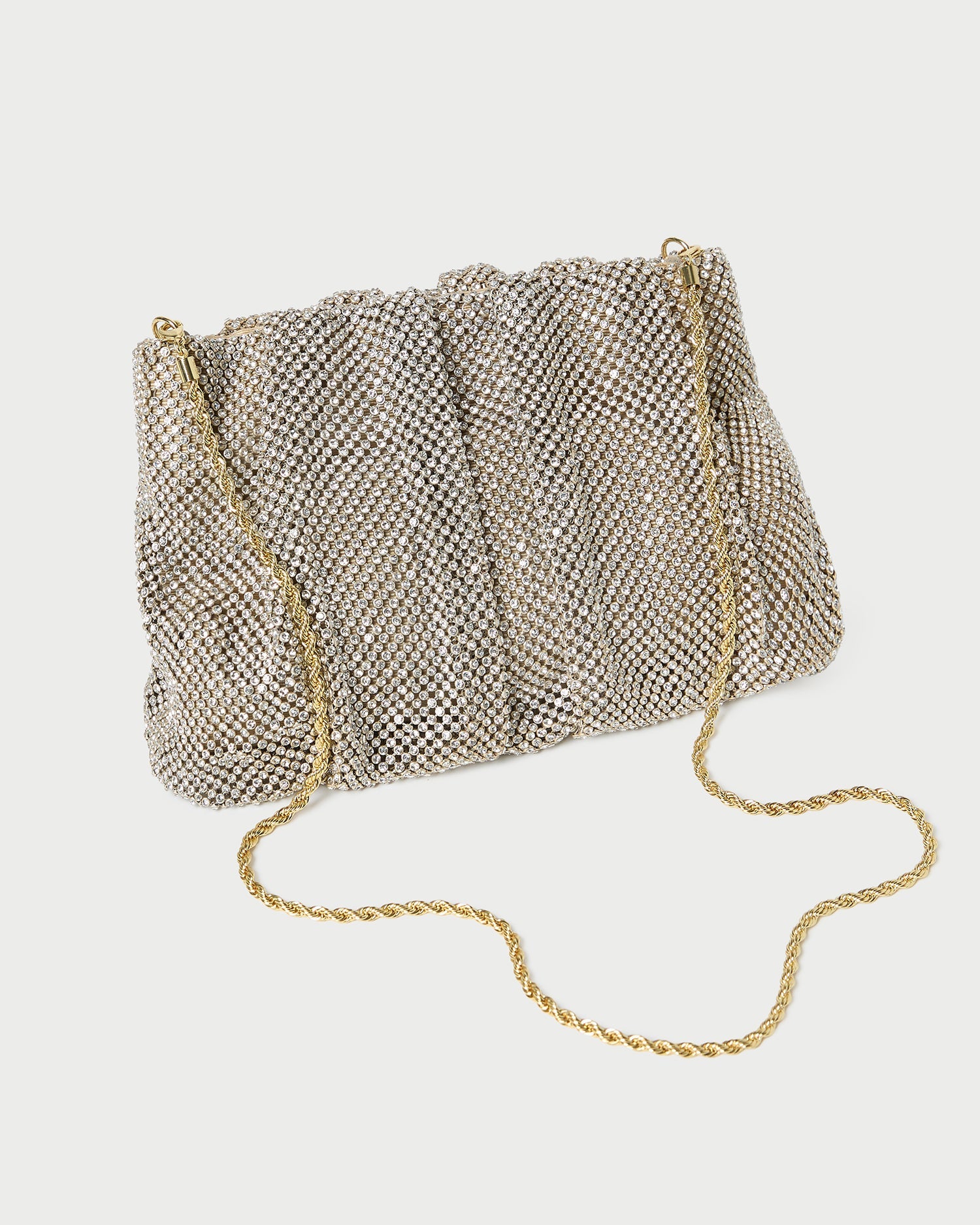 Ember Gold Diamante Gathered Clutch | Women Loeffler Randall