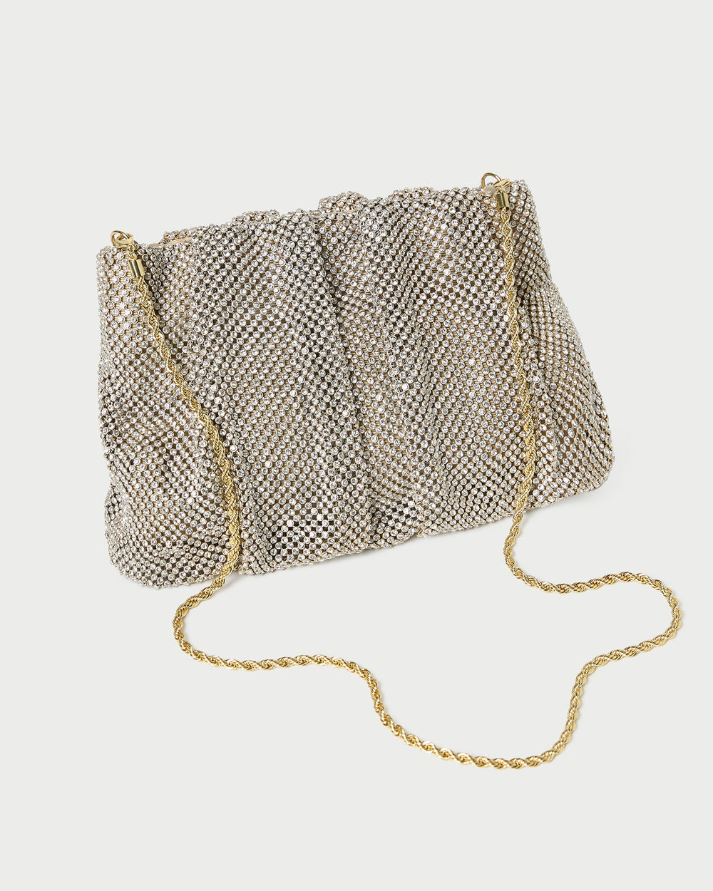Ember Gold Diamante Gathered Clutch | Women Loeffler Randall