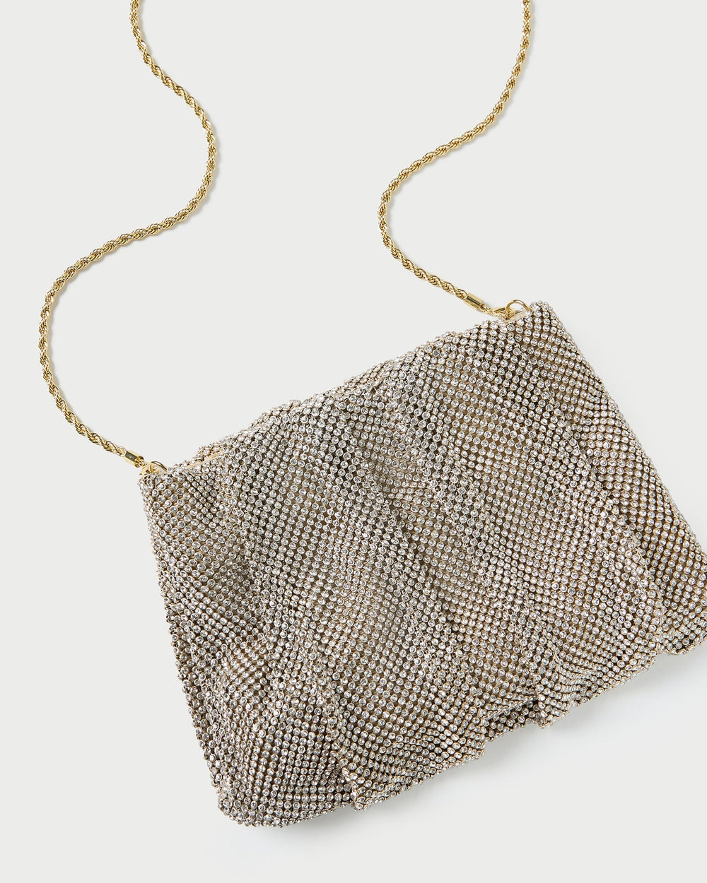 Ember Gold Diamante Gathered Clutch | Women Loeffler Randall