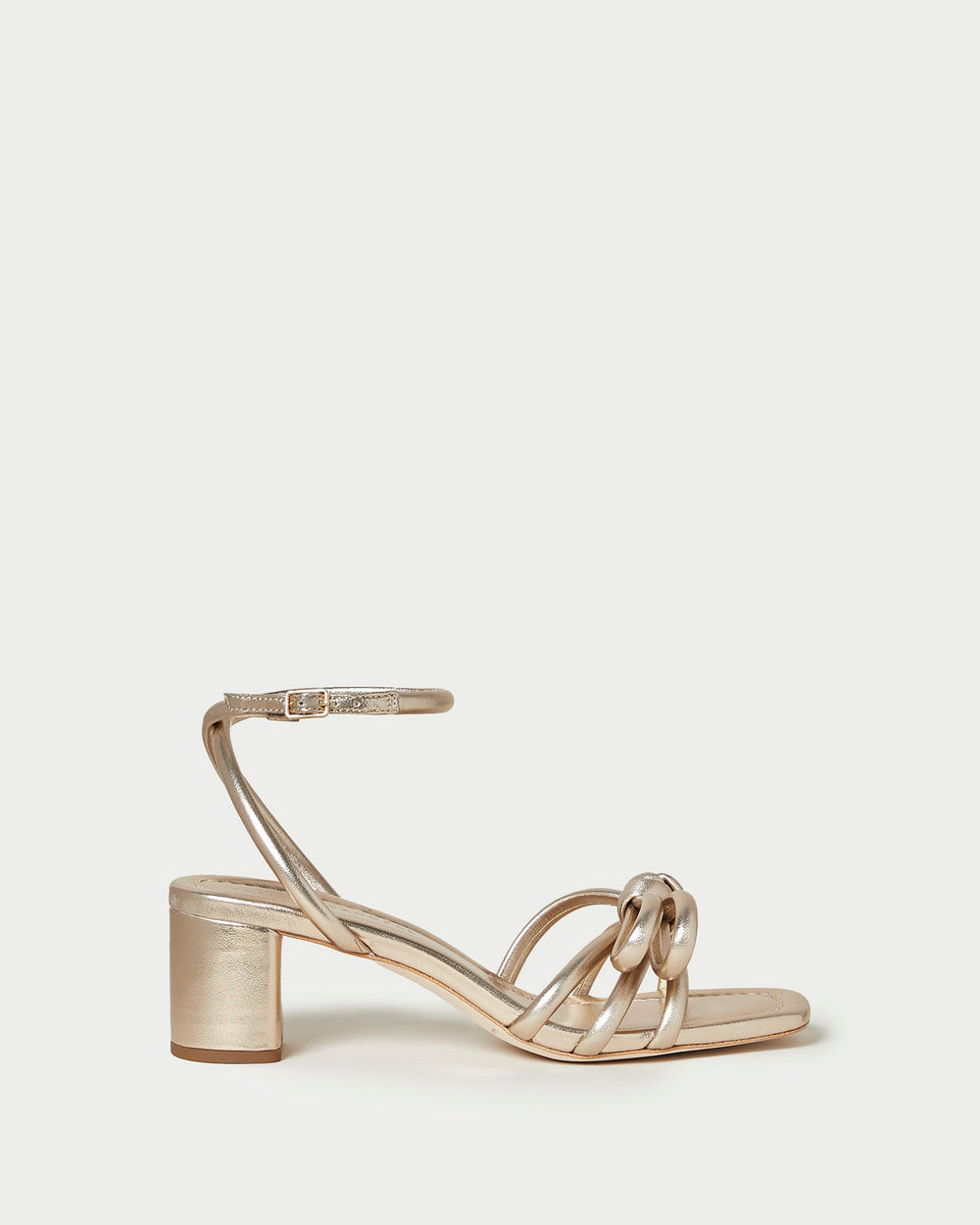 Mikel Champagne Bow Mid-Heel Sandal | Loeffler Randall Women