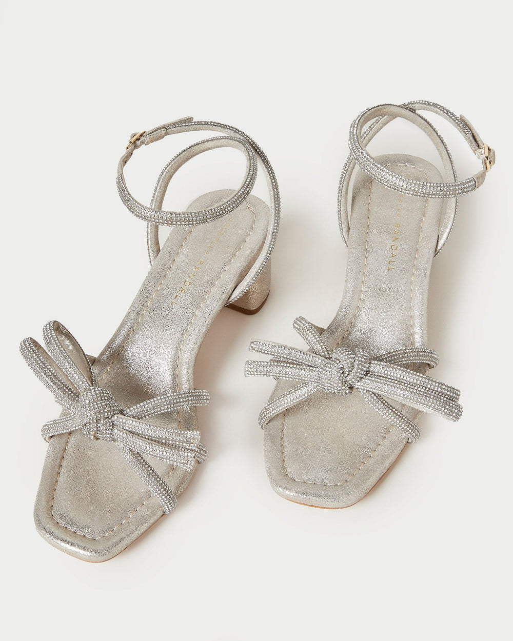 Loeffler Randall Women | Mikel Cappuccino Bow Mid-Heel Sandal