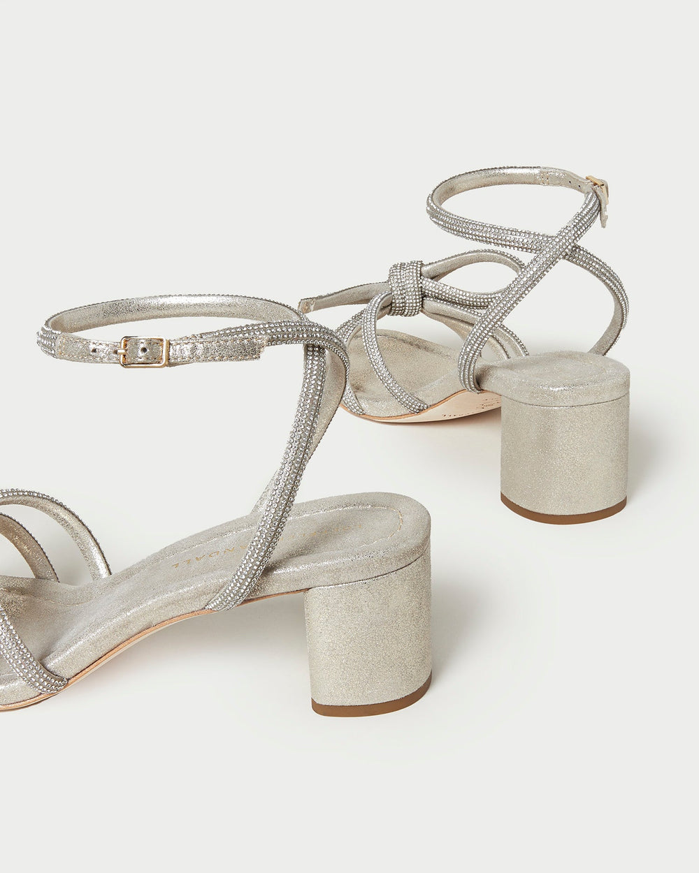Loeffler Randall Women | Mikel Cappuccino Bow Mid-Heel Sandal