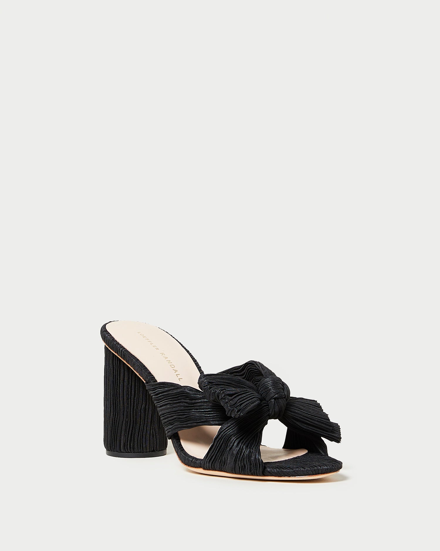 Loeffler Randall Women | Penny Black Pleated Bow Heel