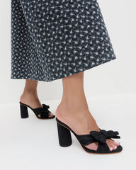 Loeffler Randall Women | Penny Black Pleated Bow Heel