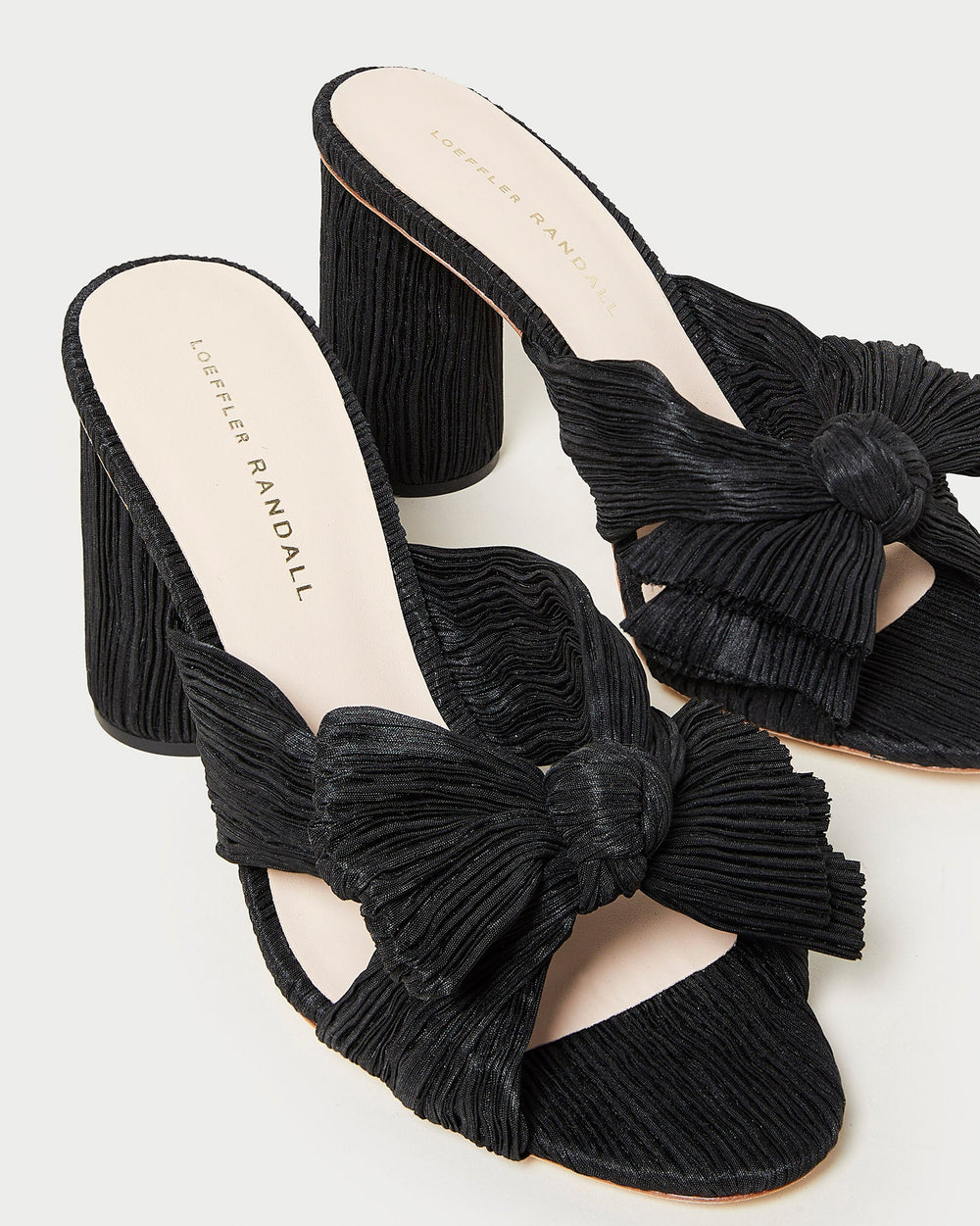 Loeffler Randall Women | Penny Black Pleated Bow Heel